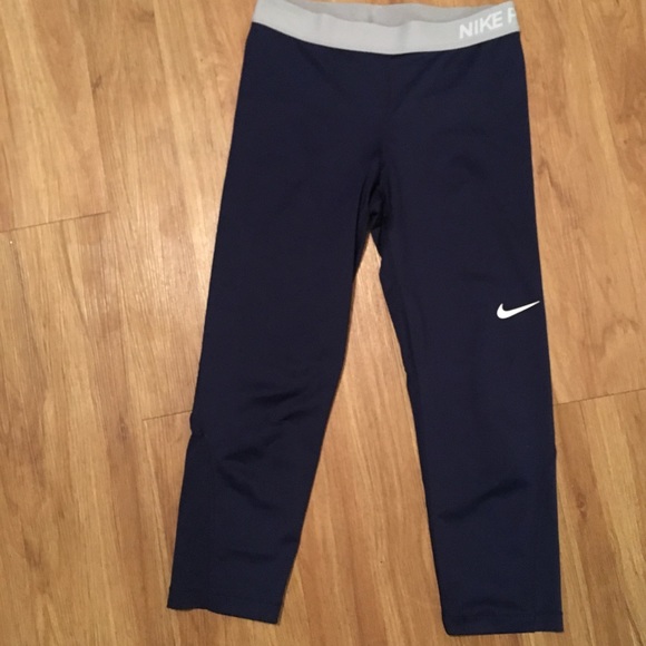 Nike Pants - 🐢Navy and Grey Nike Pro Workout Leggings